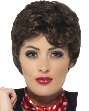 50s Grease Rizzo Short Brown Wig
