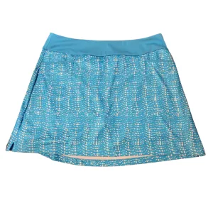 Adidas Turquoise Blue  & White Printed Golf Skort Size L