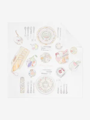 Atelier Choux Baby Bon Apptit Swaddle in White (100cm)