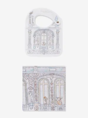 Atelier Choux Baby Chteau Choux Carr and Satin Bibs Set in Multicolour