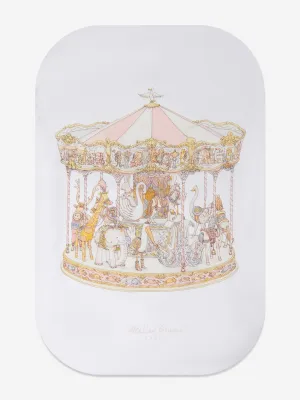Atelier Choux Baby Girls Carousel Fitted Sheet in Pink (140cm)