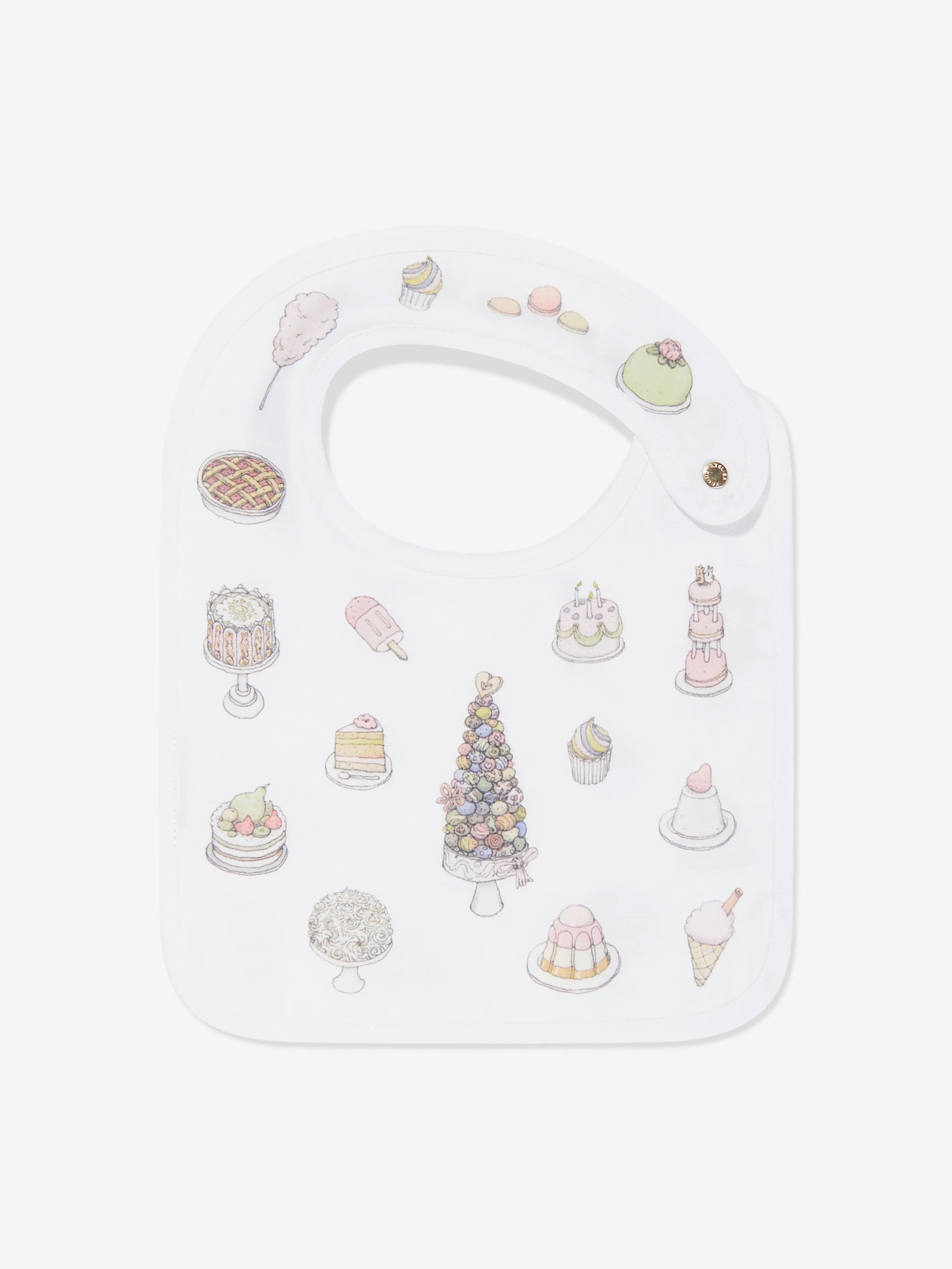 Atelier Choux Baby Girls Sweetie Pie Carr and Satin Bibs Set in Pink