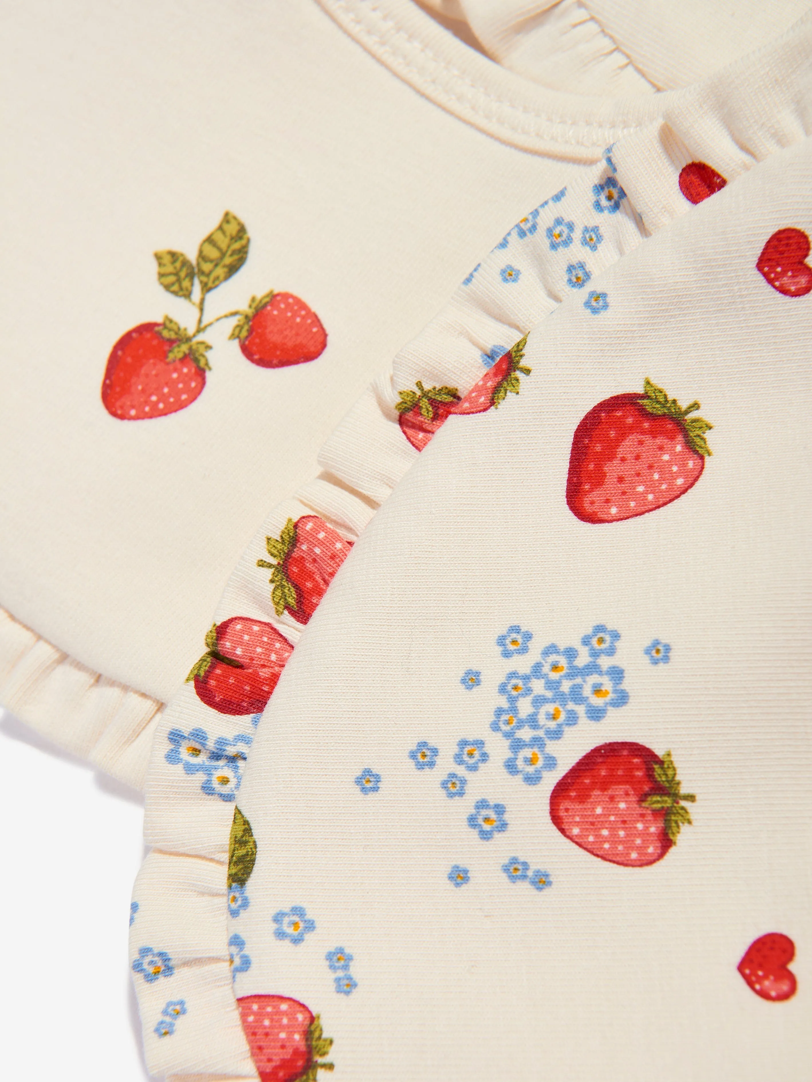 Baby Girls Basic 2 Pack Frill Bib Set in Ivory