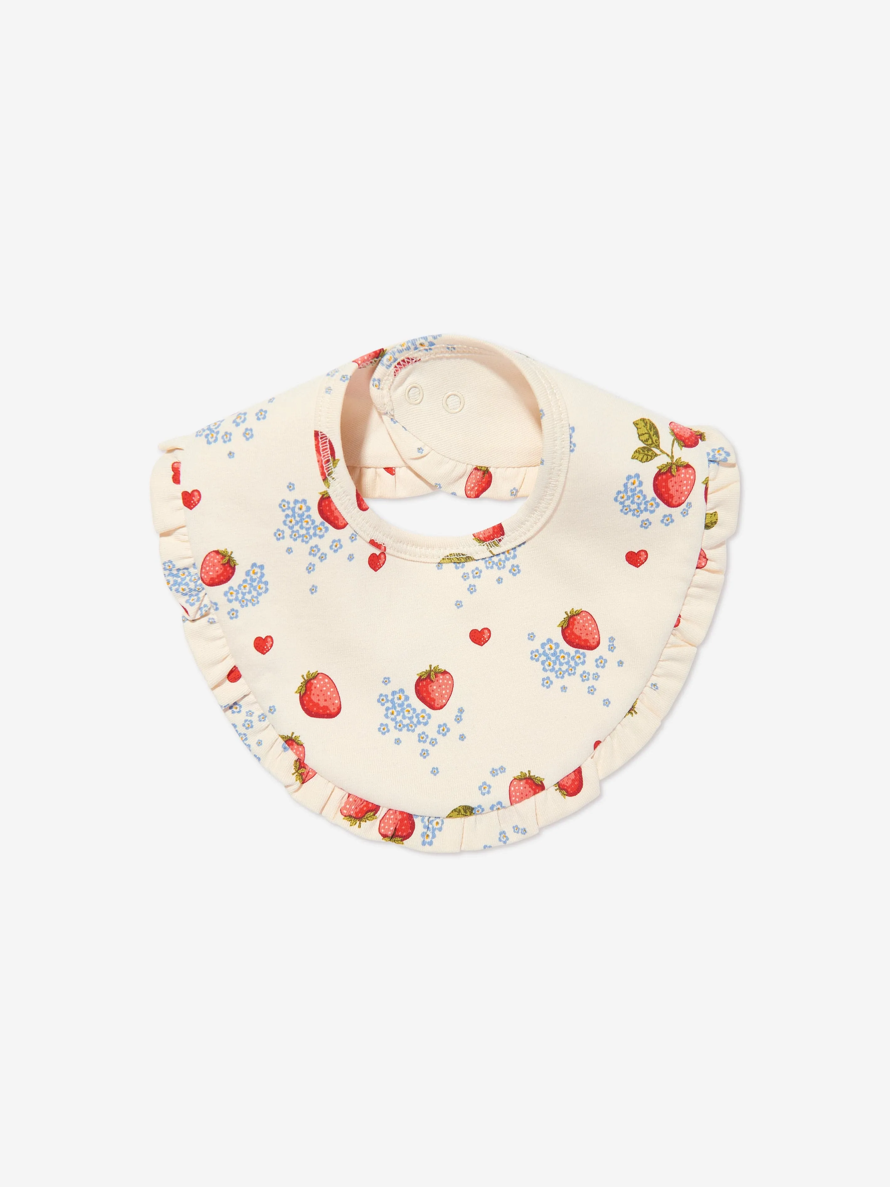 Baby Girls Basic 2 Pack Frill Bib Set in Ivory