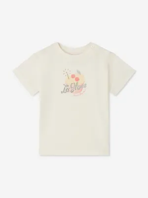 Baby Girls Dom T-Shirt in Ivory