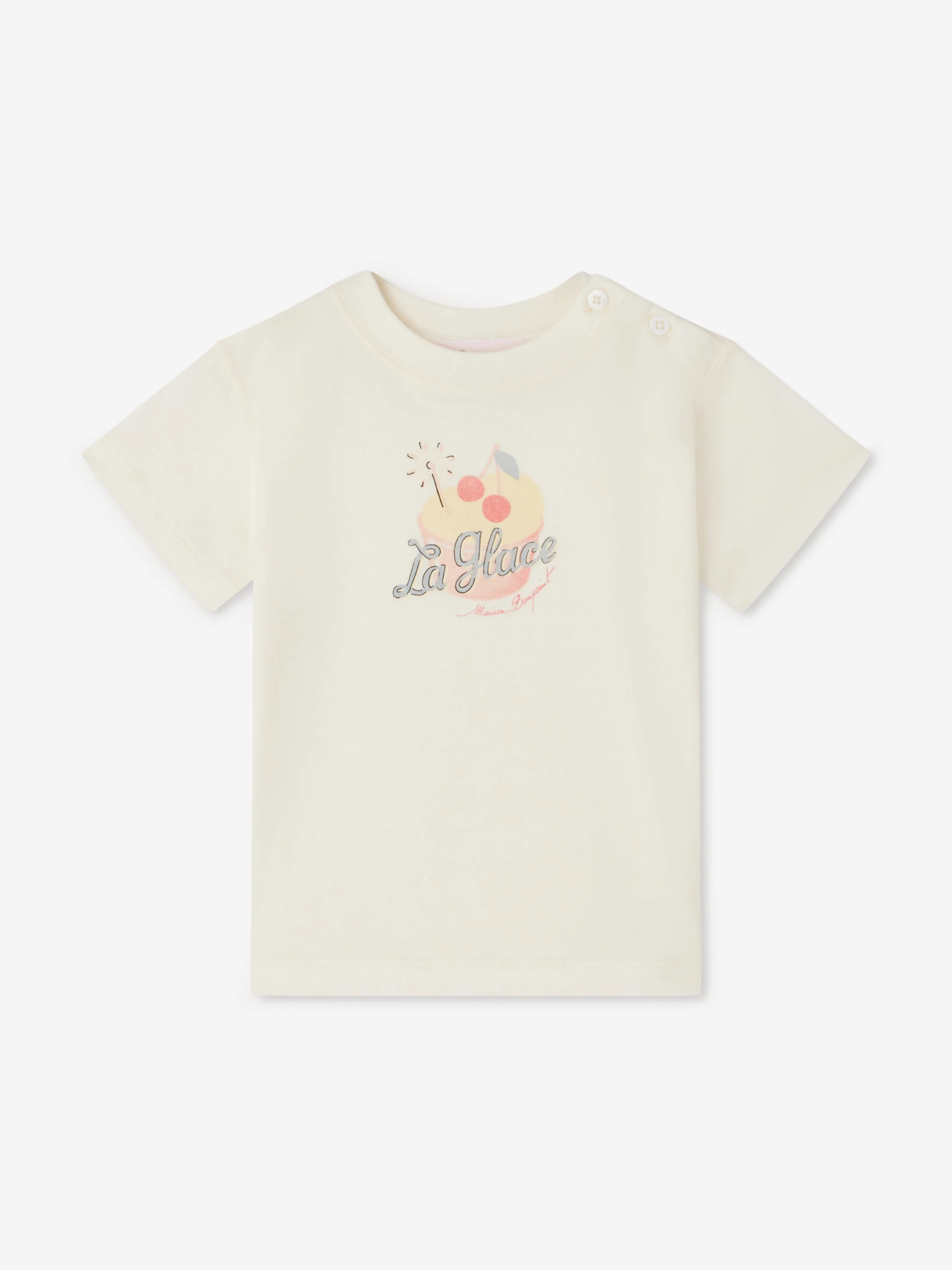 Baby Girls Dom T-Shirt in Ivory