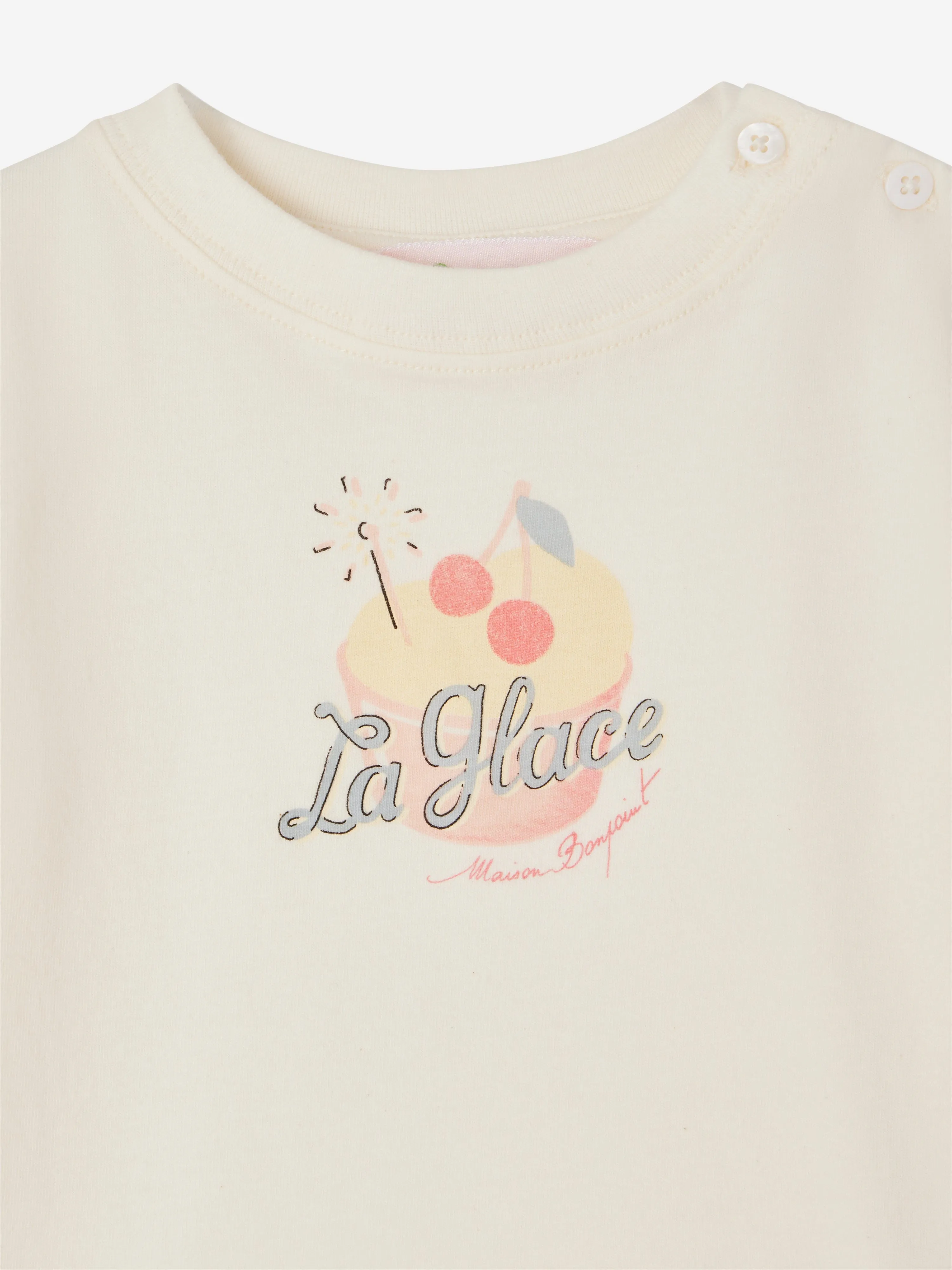 Baby Girls Dom T-Shirt in Ivory