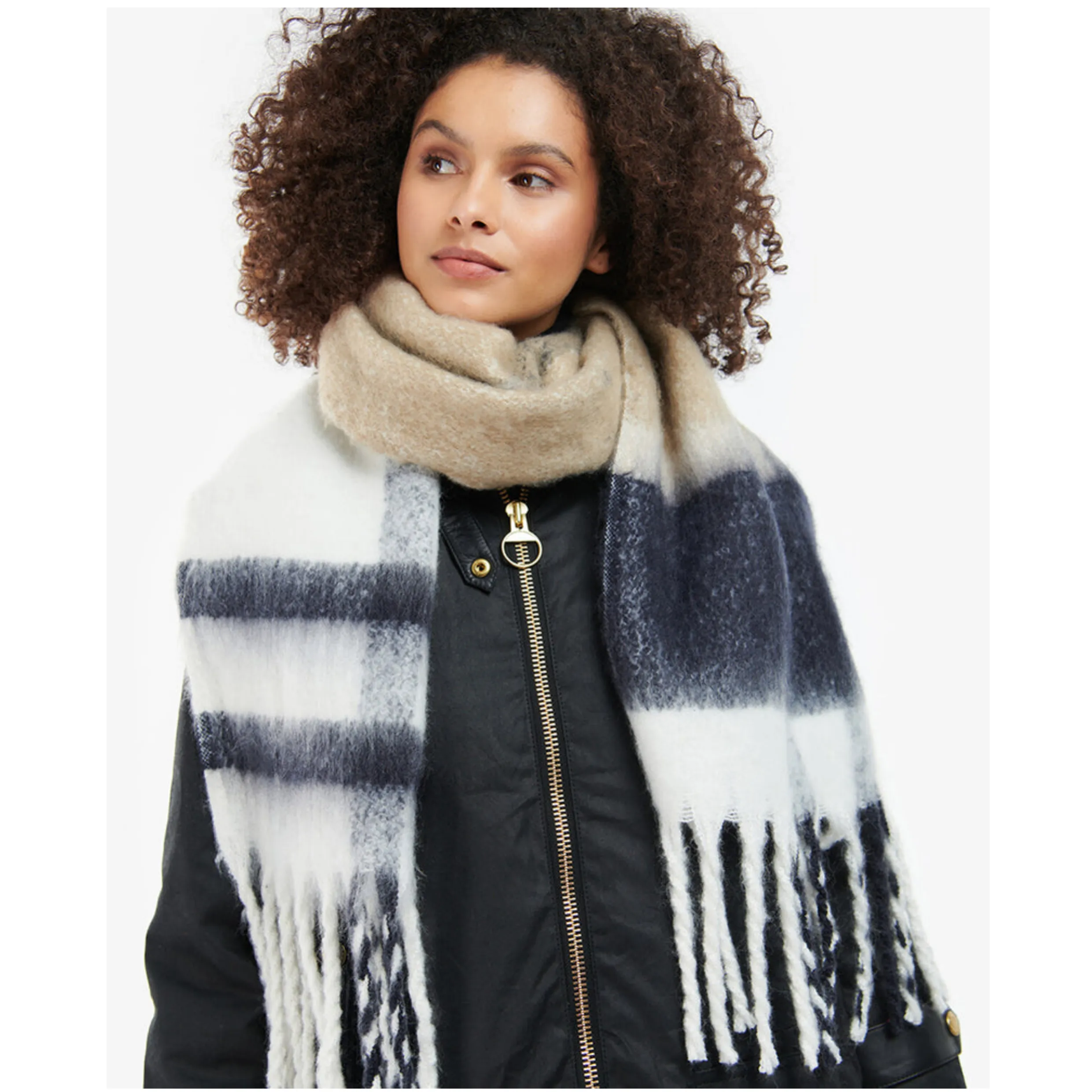 Barbour Isla Boucle Scarf LSC0293 - Rosewood