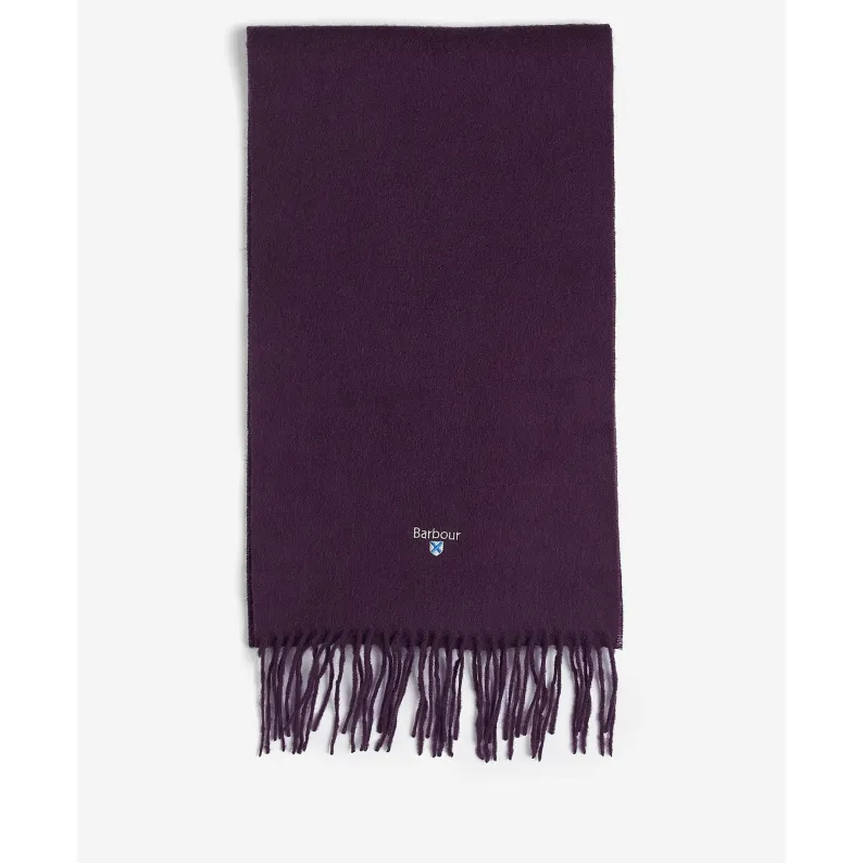 Barbour Plain Lambswool Scarf USC0008PU35 Damson