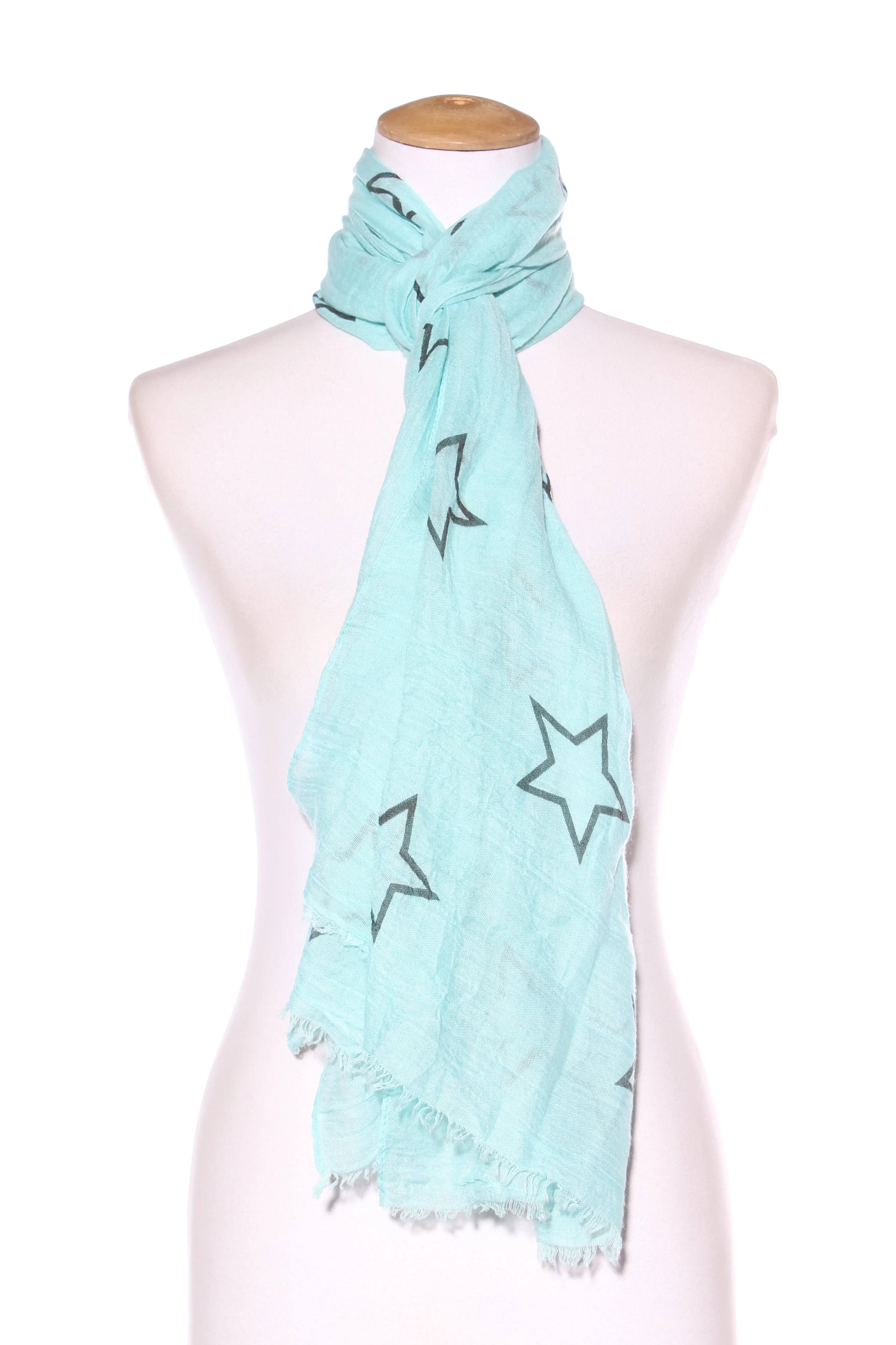 BEAU & CARO - Star print scarf - Mint!