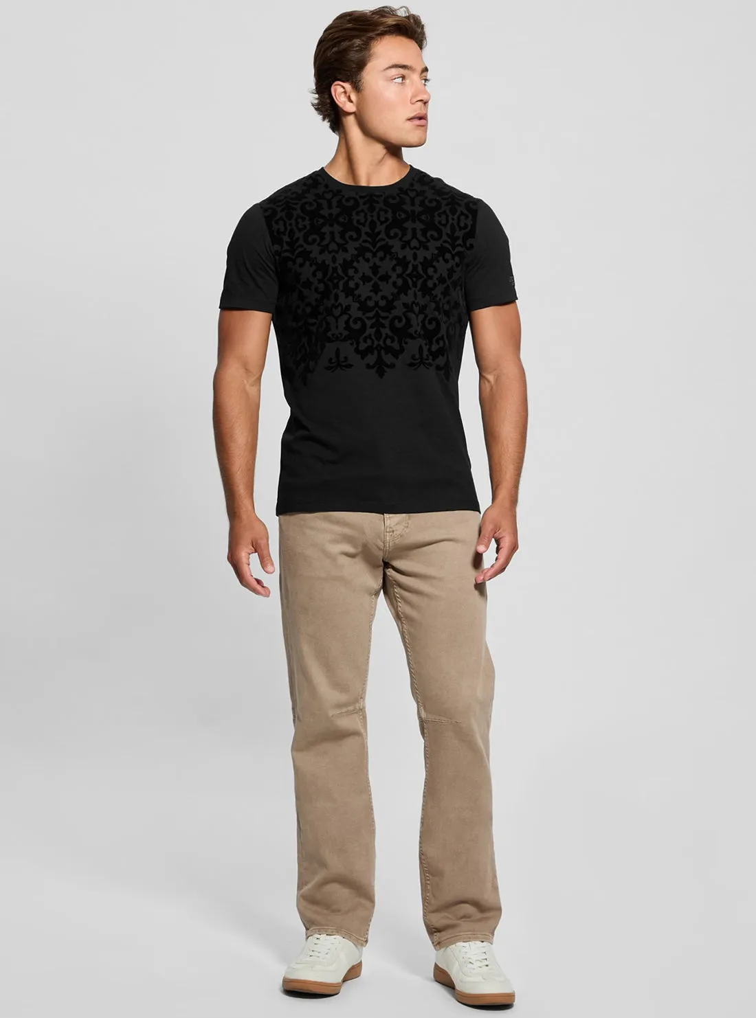 Black Flock T-Shirt Guess