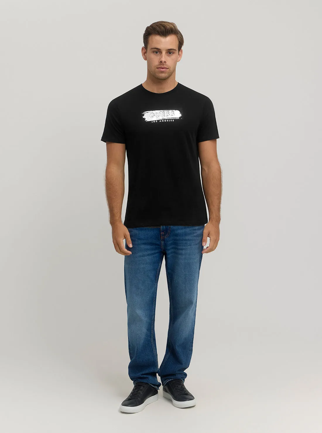 Black Metallic Logo T-Shirt Guess