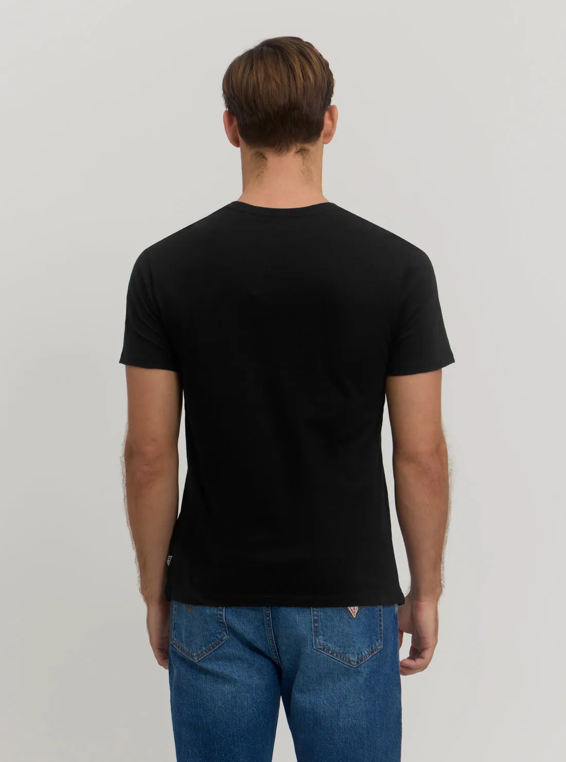 Black Metallic Logo T-Shirt Guess