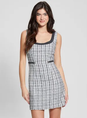 Black White Tosca Braid Dress Guess