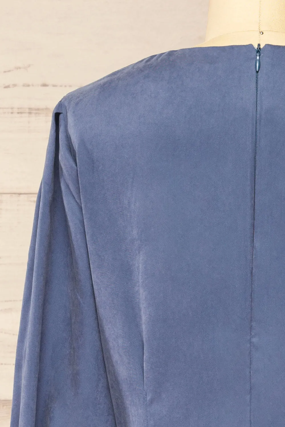 Bohrin Blue | Long-Sleeved Short Dress