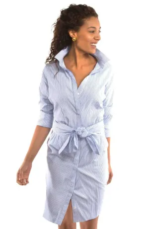 Breezy Blouson Stripe Dress