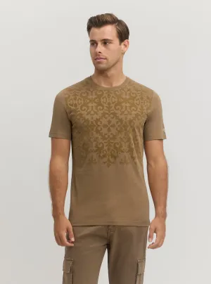 Brown Flock T-Shirt Guess