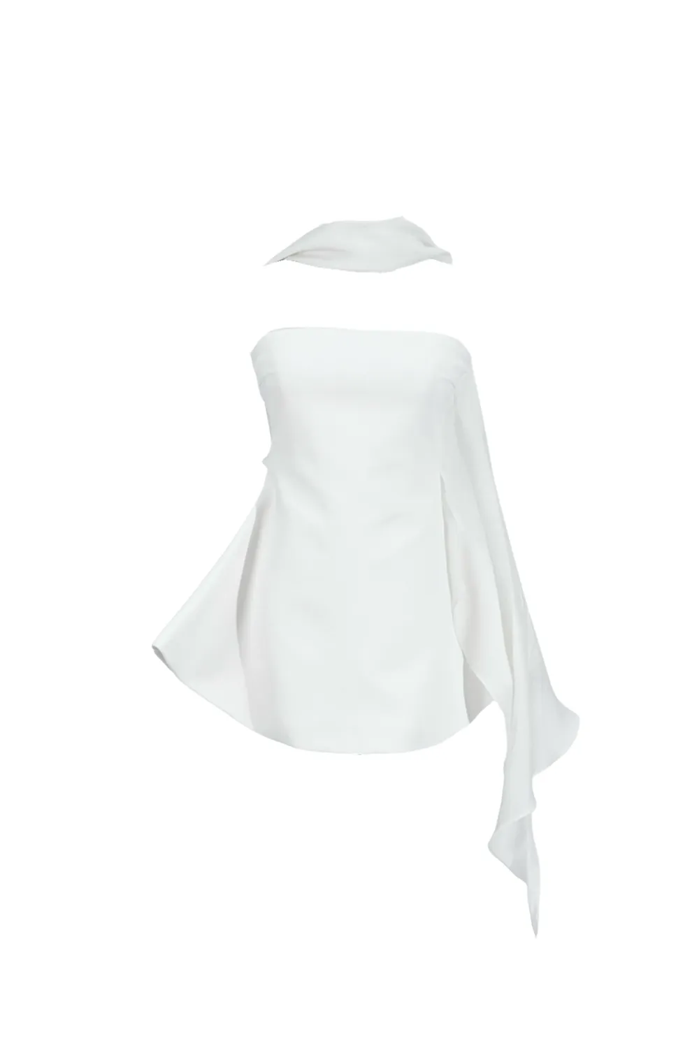Calwa Scarf Strapless Flare Mini Dress Gloria Lanvin