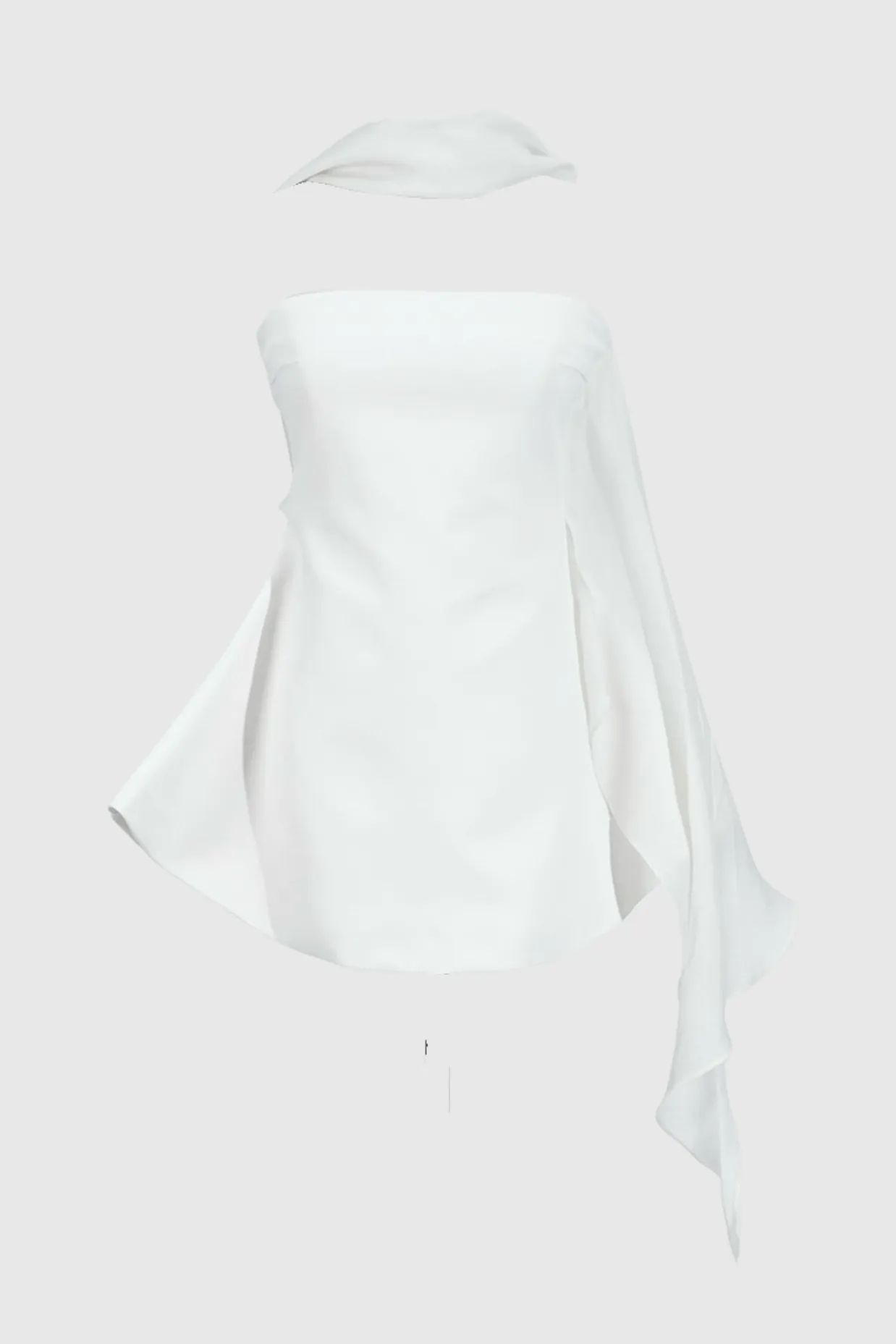 Calwa Scarf Strapless Flare Mini Dress Gloria Lanvin