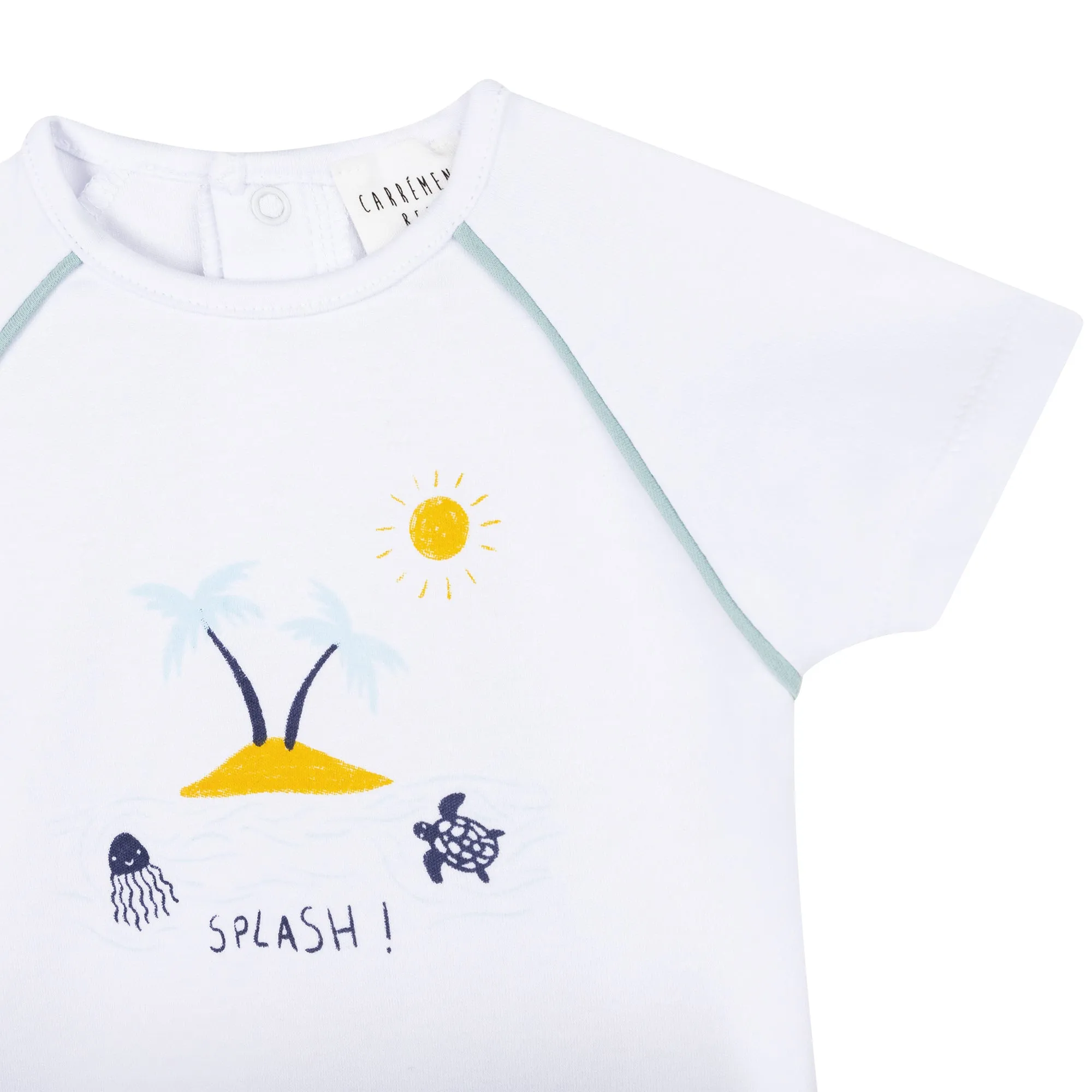Carrément Beau Short Sleeves Tee Shirt Summer Infant White