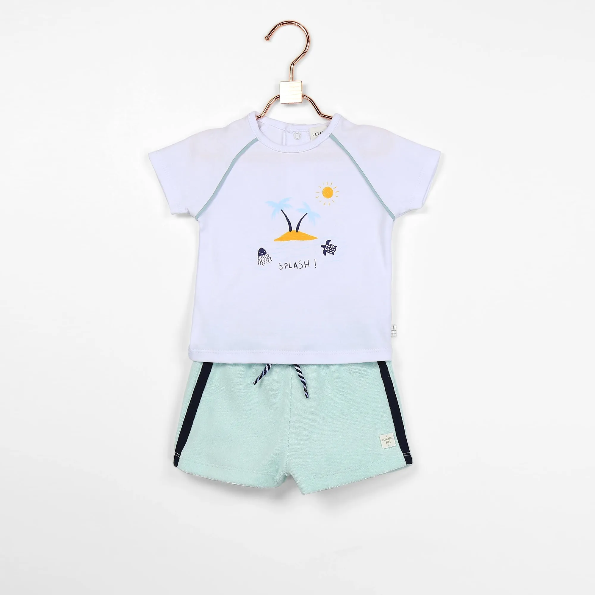 Carrément Beau Short Sleeves Tee Shirt Summer Infant White