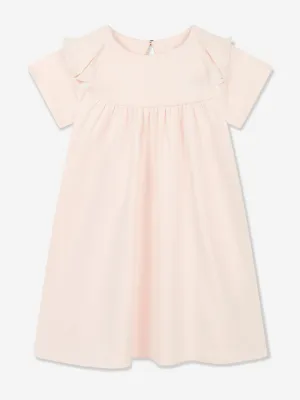 Chlo Girls Cotton Ruffle Dress in Pink