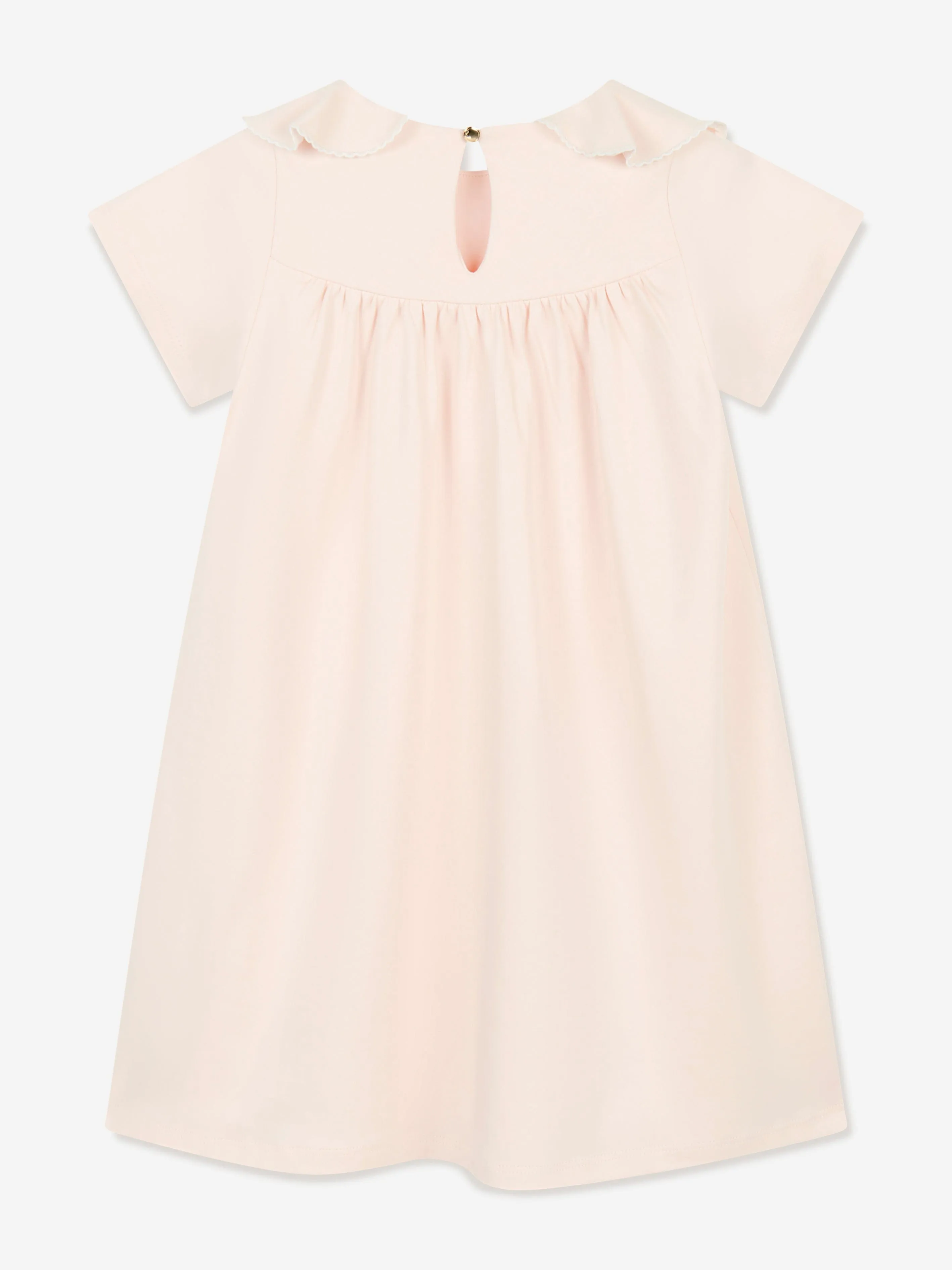 Chlo Girls Cotton Ruffle Dress in Pink