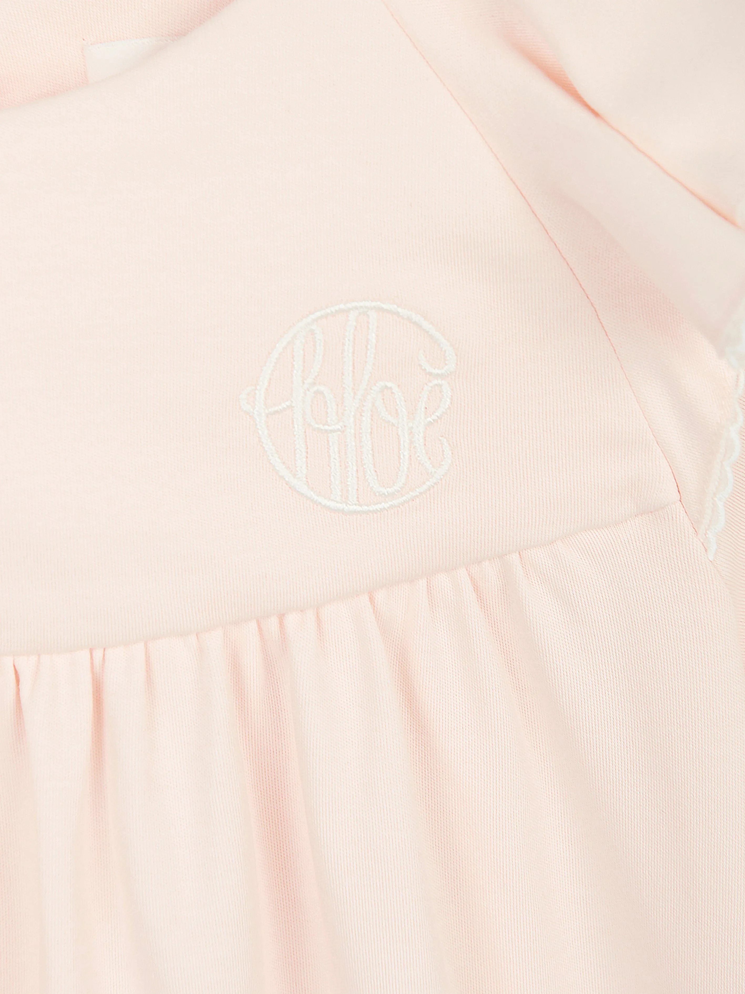 Chlo Girls Cotton Ruffle Dress in Pink