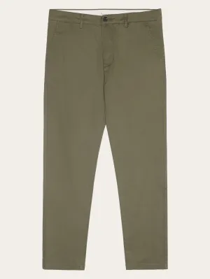 CHUCK regular canvas pants - GOTS/Vegan - Burned Olive Knowledge Cotton