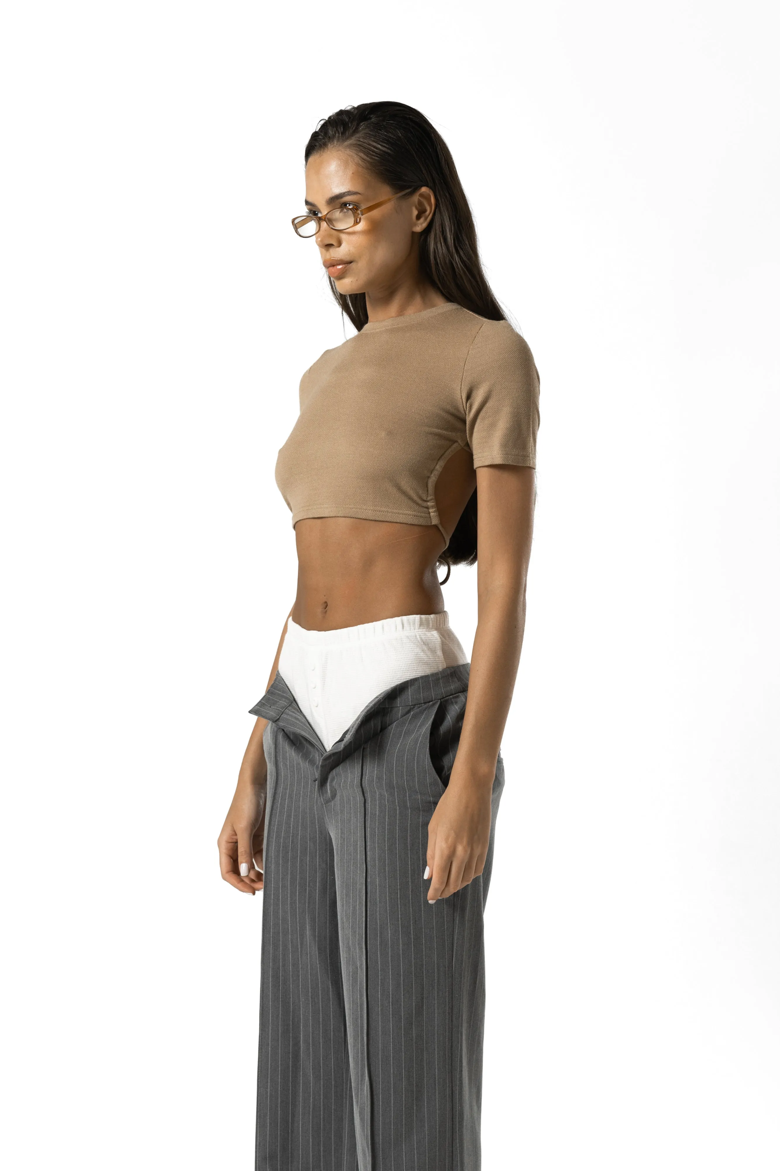 COOP Tie Crop in Golden