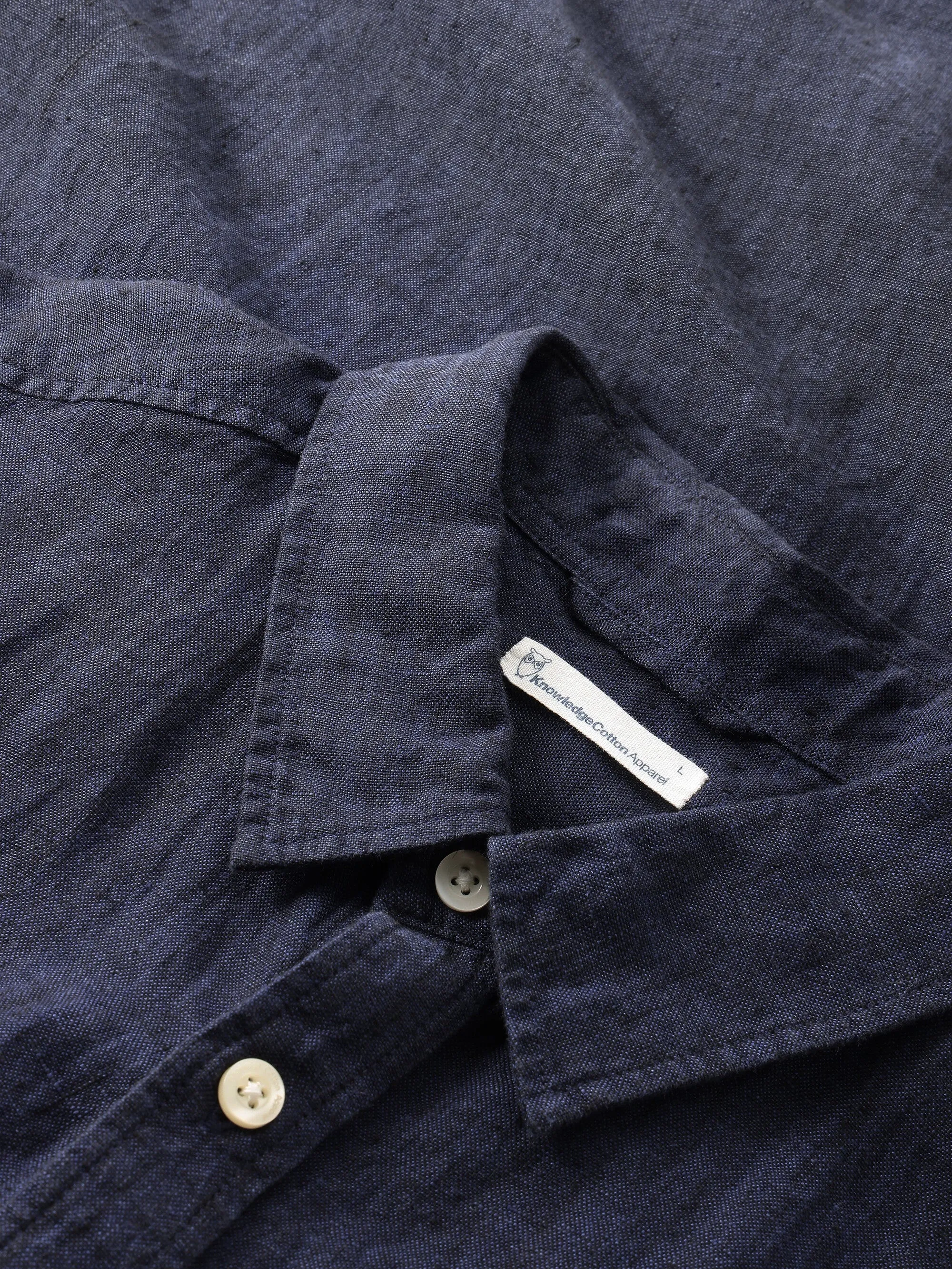 Custom fit linen short sleeve shirt - Yarndyed - Total Eclipse Knowledge Cotton