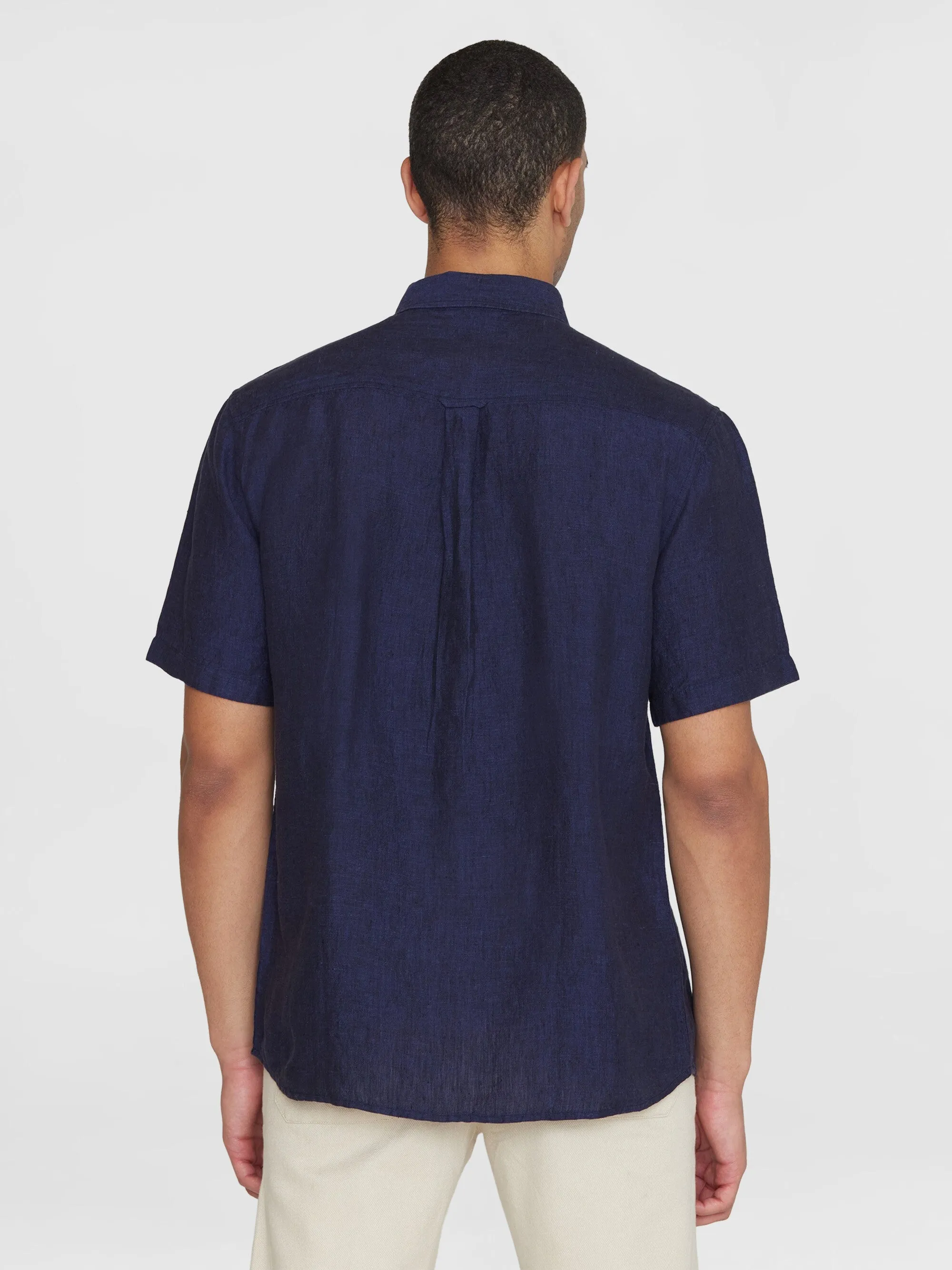 Custom fit linen short sleeve shirt - Yarndyed - Total Eclipse Knowledge Cotton