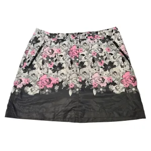 Daily Sport Black, White & Pink Floral Golf Skort Size 14