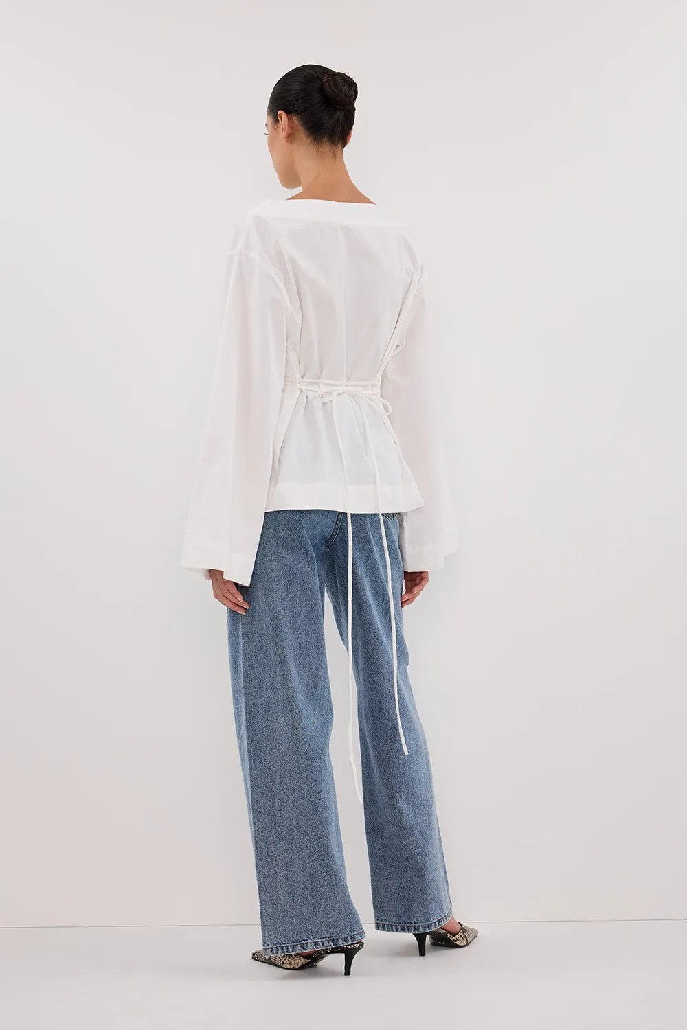 Dissh IVY WHITE LONG SLEEVE TOP