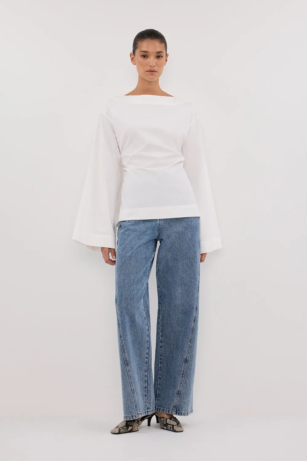 Dissh IVY WHITE LONG SLEEVE TOP
