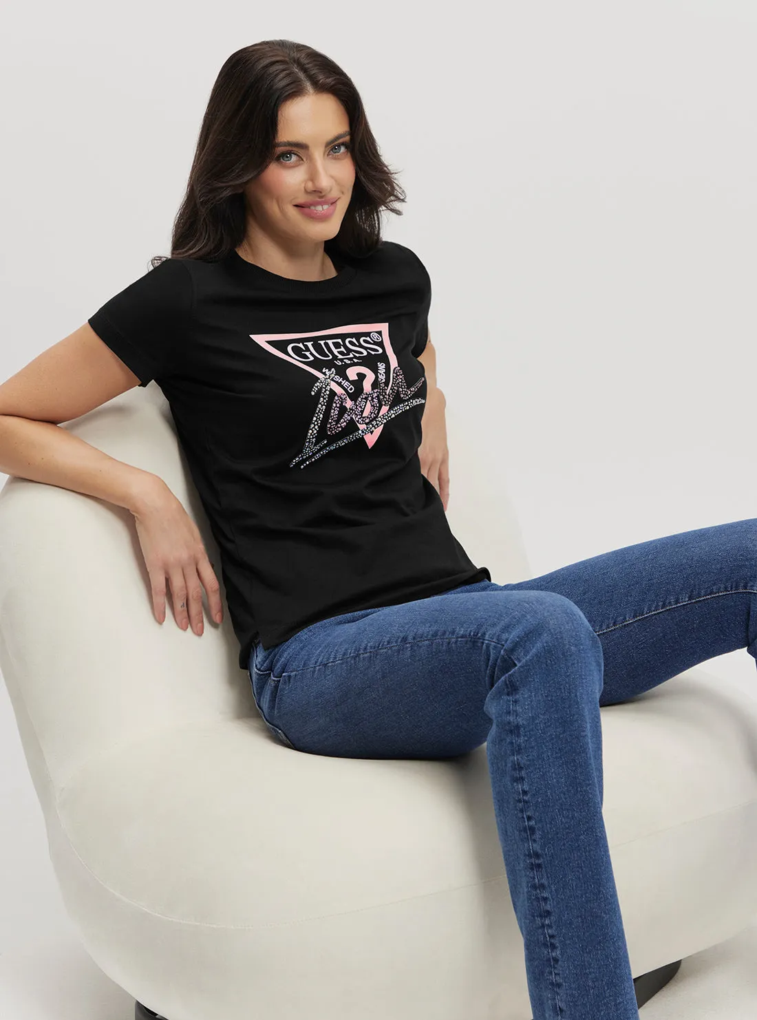 Eco Black Icon Logo T-Shirt Guess