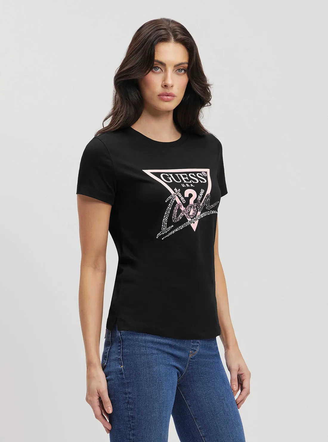 Eco Black Icon Logo T-Shirt Guess