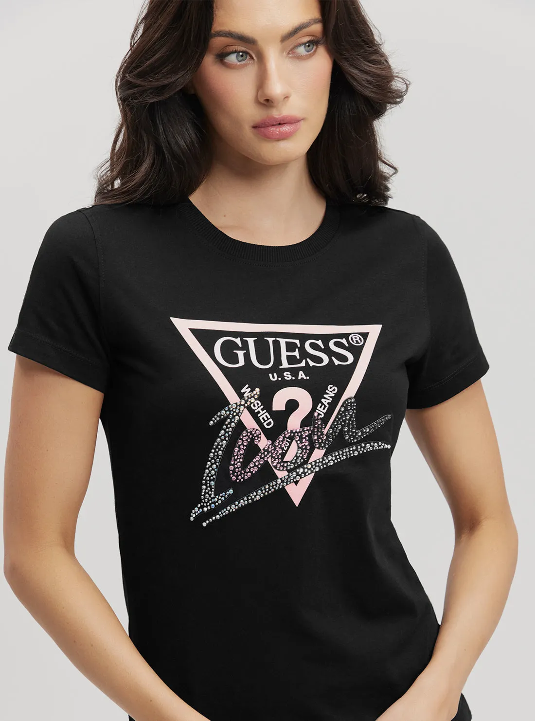 Eco Black Icon Logo T-Shirt Guess