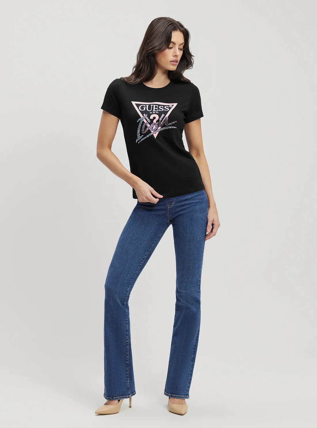 Eco Black Icon Logo T-Shirt Guess