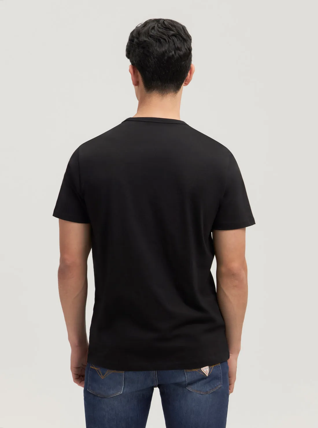 Eco Black Summer Triangle T-Shirt Guess