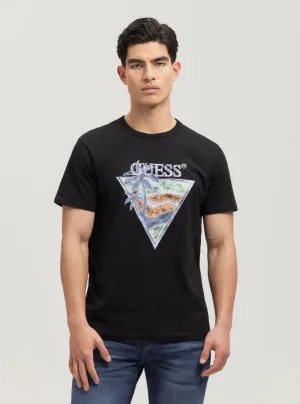 Eco Black Summer Triangle T-Shirt Guess