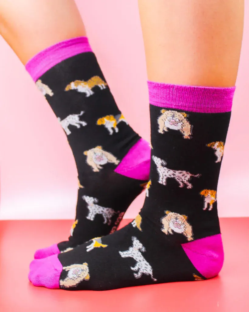 Eco Chic Eco-Friendly Black Dog Bamboo Socks