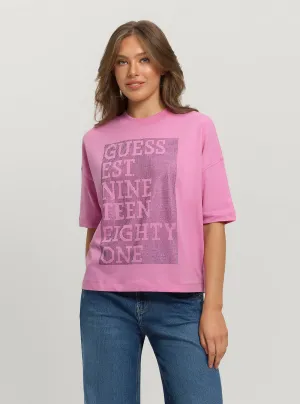 Eco Pink Shiny Box T-Shirt Guess