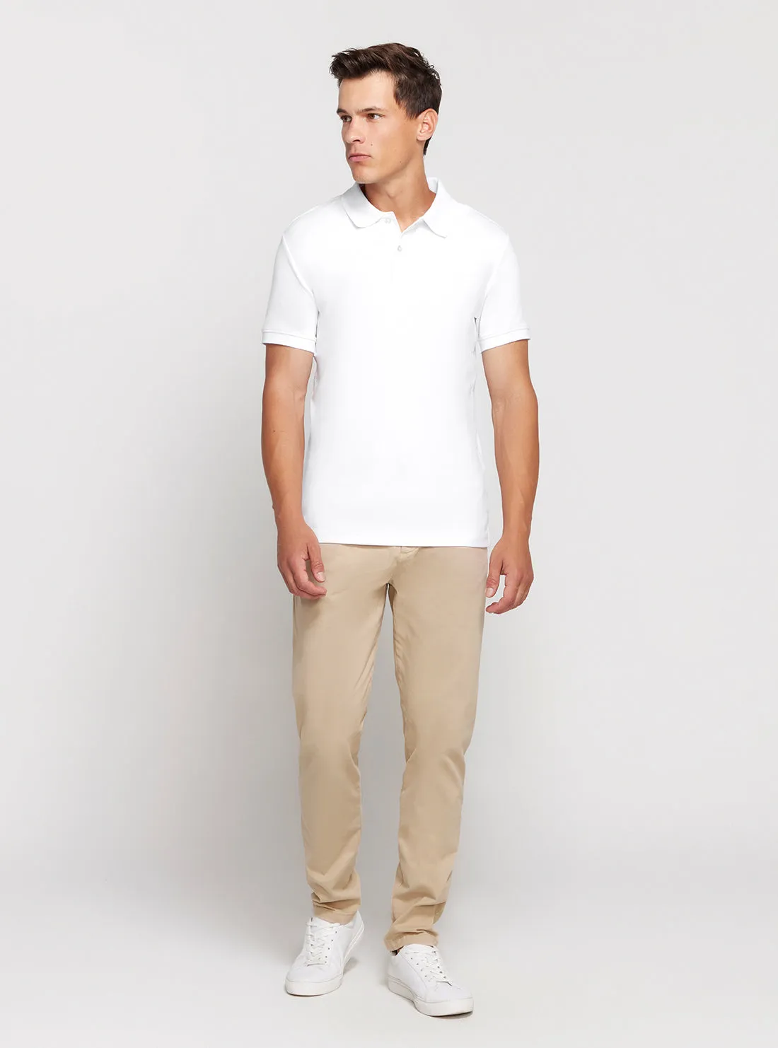 Eco White Nolan Polo T-Shirt Guess
