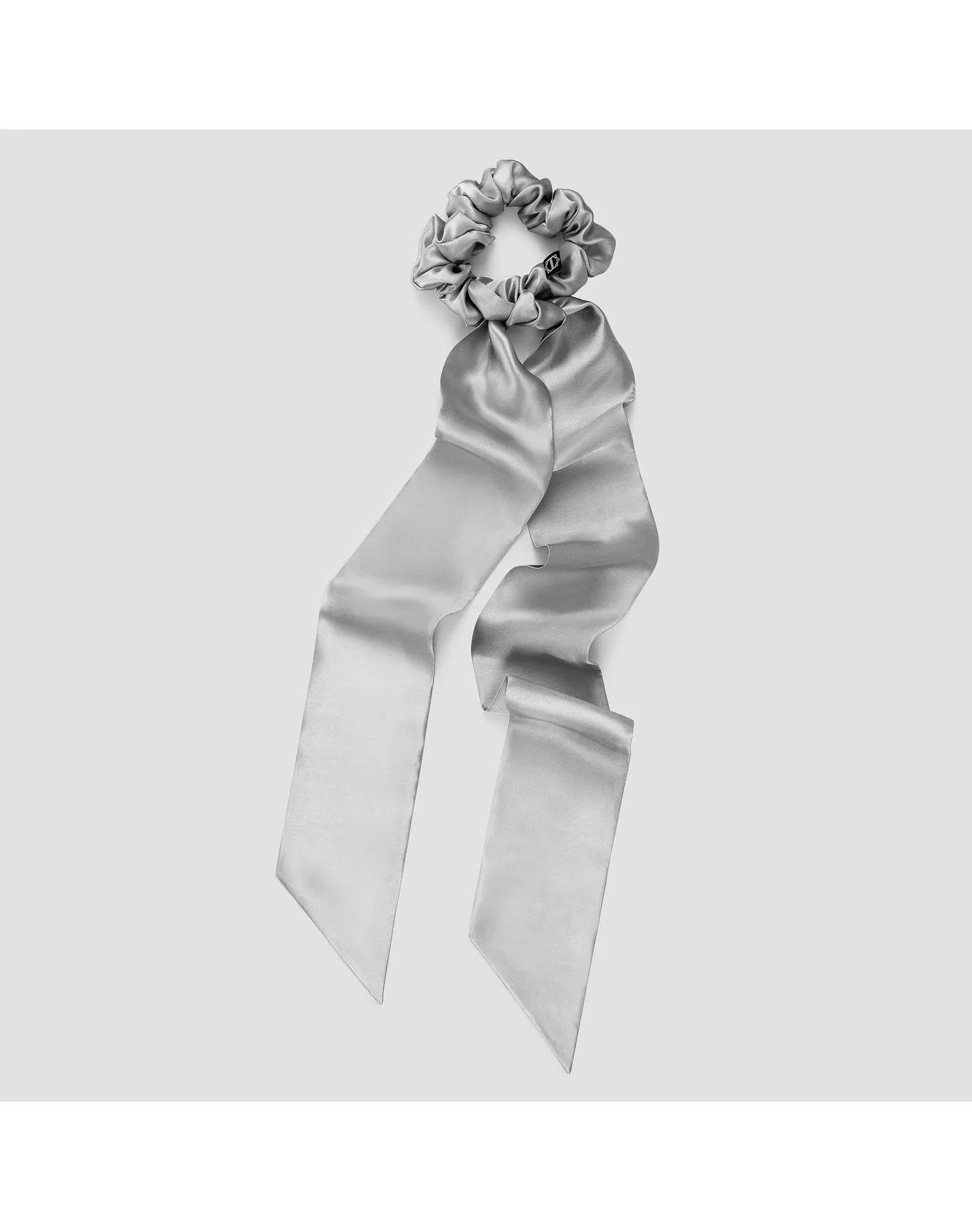 Ella Silk Scrunchie Set With Tie | Silver TOGAS