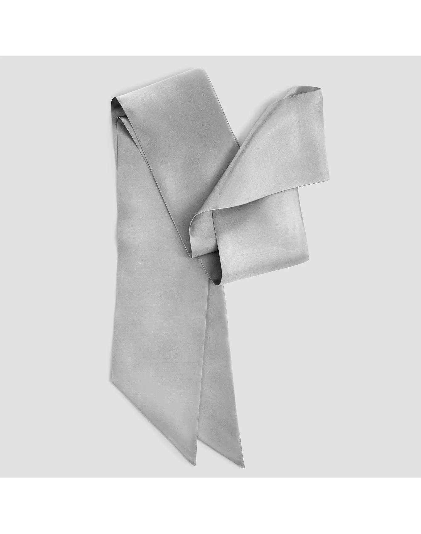 Ella Silk Scrunchie Set With Tie | Silver TOGAS