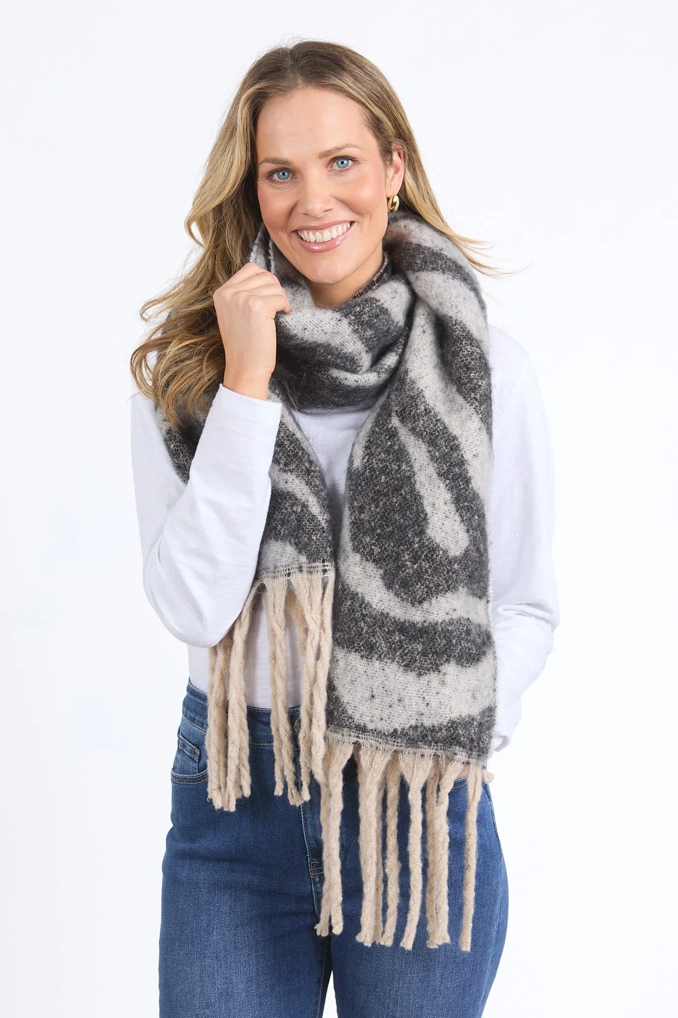 Elm Zuri Scarf Zebra Print