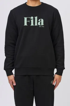 FILA MEN'S JAMIE BLACK CREW SWEATSHIRT