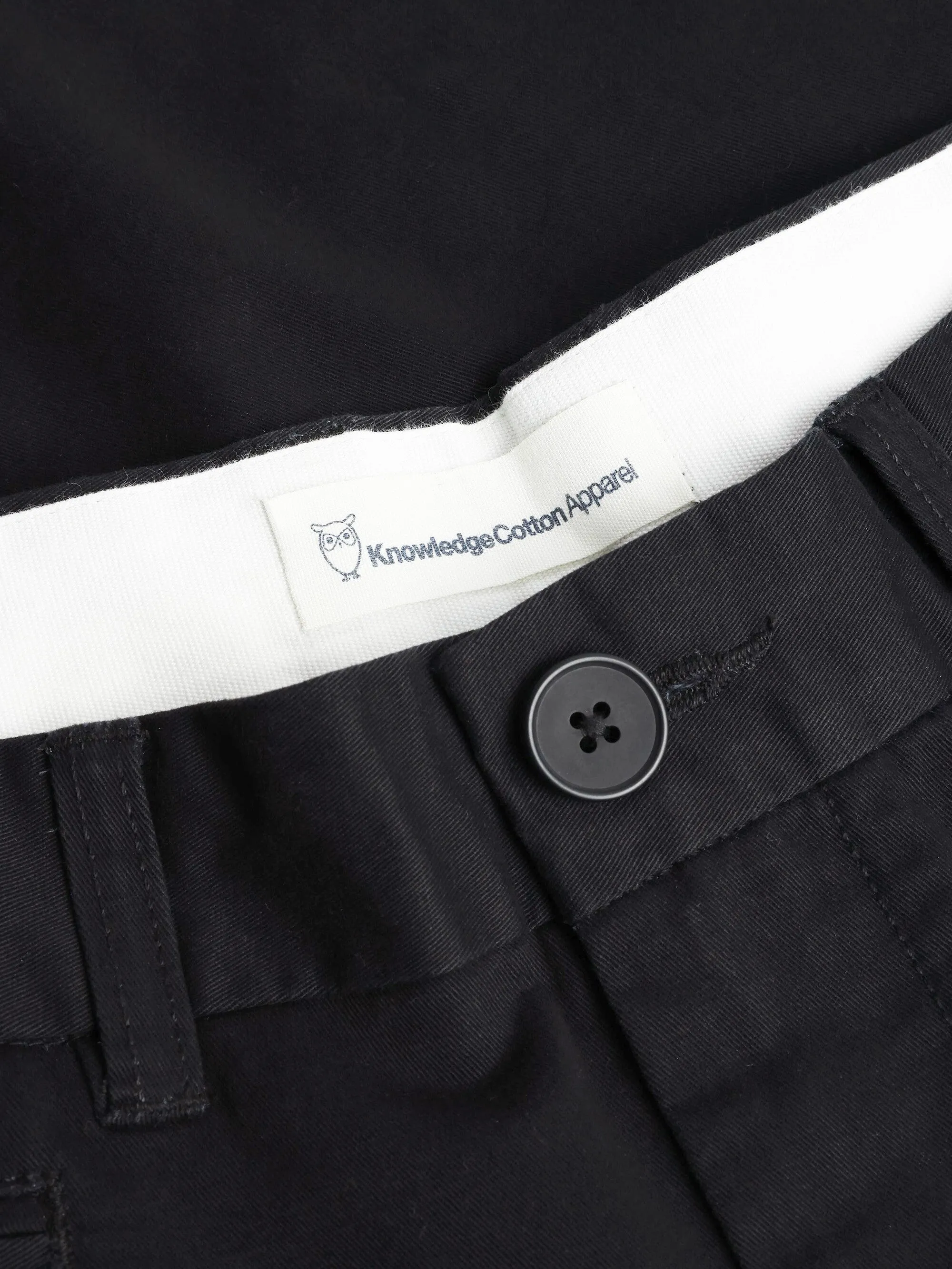 FLINT Organic Cotton Twill Chino GOTS/Vegan - Black Jet Knowledge Cotton