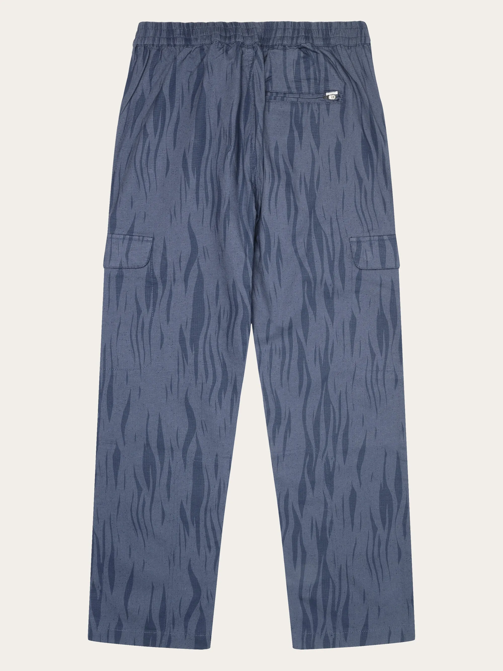 FLINT ripstop Northern Lights twill belt cargo pants - GOTS/Vegan - Blue Knowledge Cotton